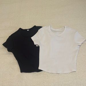 Alo Ribbed Cropped Short Sleeve - XS BUNDLE